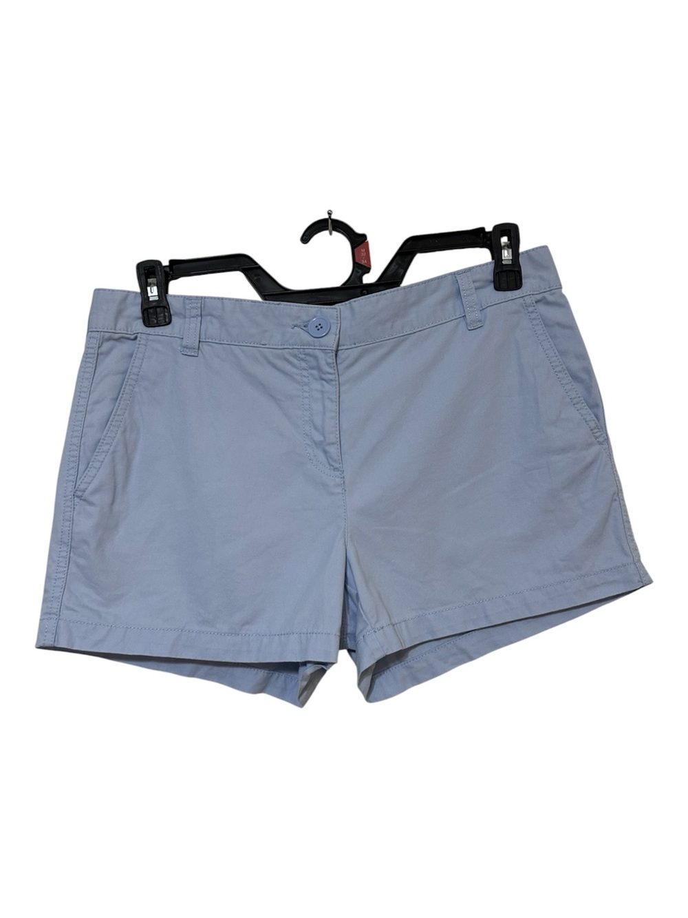 Joe Fresh Women Size 8 Light Blue Cotton Chino Shorts Mid Rise Casual